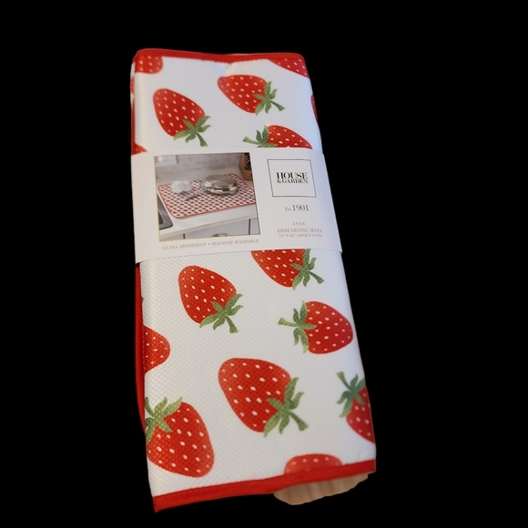 Strawberry Fruit drying S/2 Drying Mats Extra  Absorbent 16"× 22" NWT - Picture 1 of 3